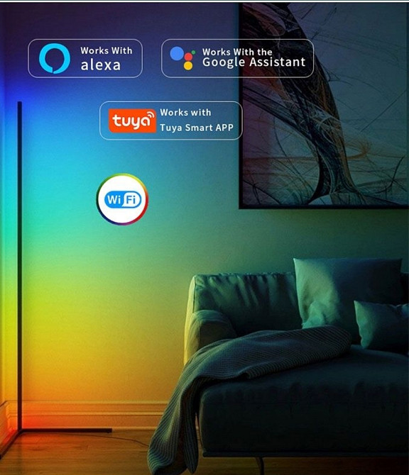 Нічник RGB 180 см. Нічник світильник WiFi Bluetooth Київ - фото 2