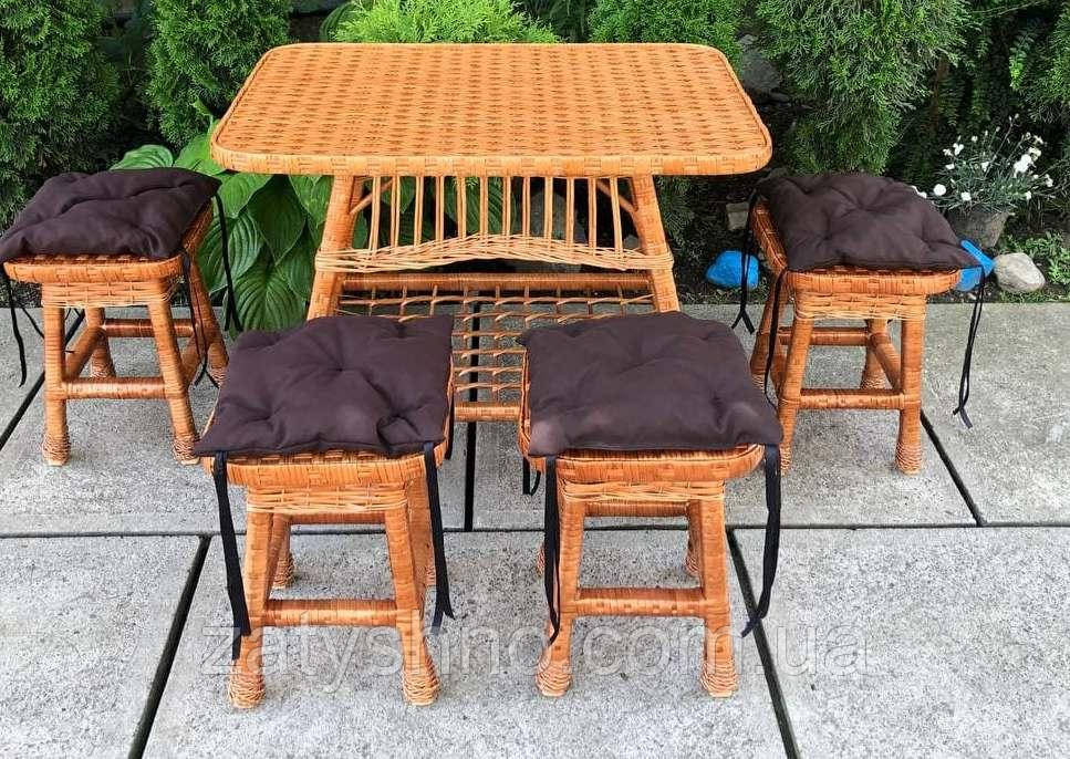Набор мебели из лозы с табуретками Киев - изображение 2