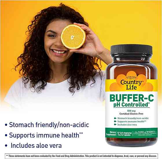 Вітамін C Country Life Buffer-C 500 mg 120 Vegetarian Capsules Луцьк