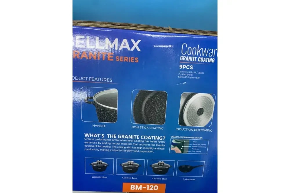 Набор посуды 9 предметов Bellmax Cookware Set BM-120 Коломия - фото 6