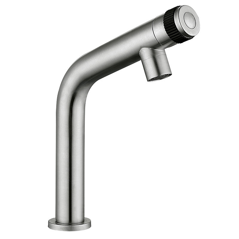 Монокран для холодної води Zerix Mono-05.SUS із нерж. сталі Г-подібний (ZX4885) Чернівці - фото 1