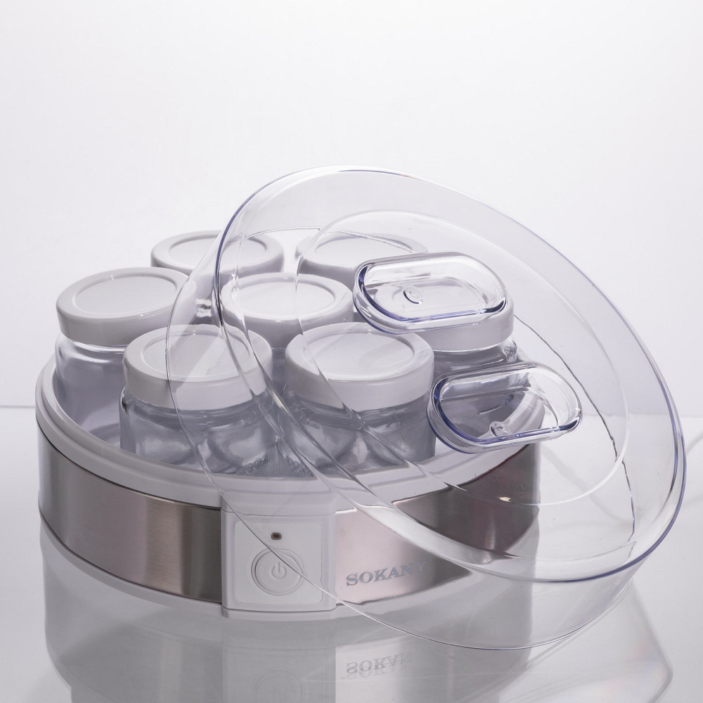 Йогуртниця електрична на 7 баночок по 180 (мл) апарат для приготування йогурту 20 Вт йогуртниця для дому SK-08017 Коломия - фото 3