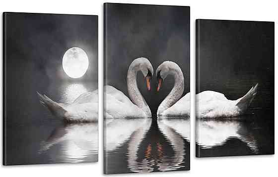 Модульна картина Місяць Лебеді Art-128_3 Київ