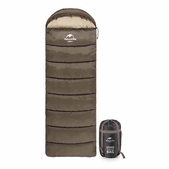 Спальник з капюшоном Naturehike U350 NH20MSD07, (1°C), правий, коричневий Киев