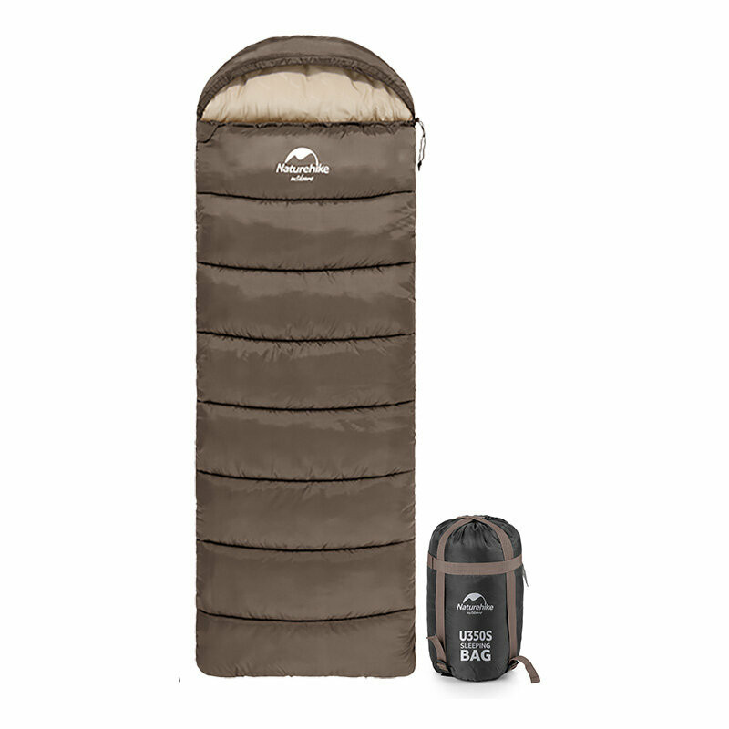 Спальник з капюшоном Naturehike U350 NH20MSD07, (1°C), правий, коричневий Киев - изображение 1