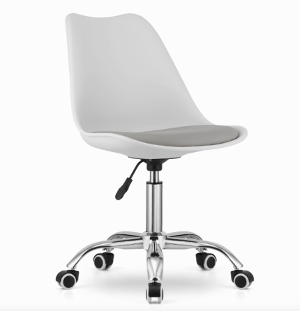 Офісне крісло Leobert Alba біло-сірий Київ