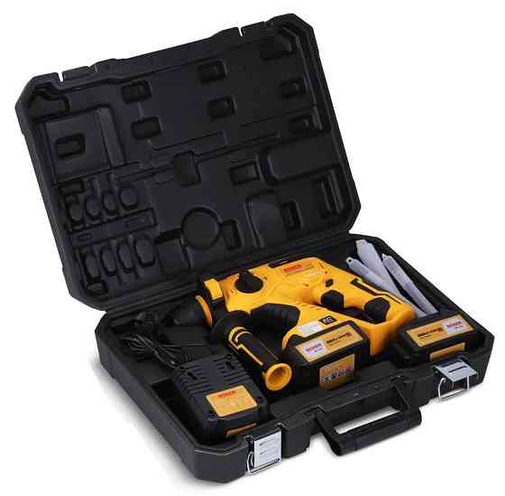 SR-082 Акумуляторний Перфоратор 24V Li-Ion 2x4.0Ah SDS+ 3 Режими, 2.1 Дж, Кейс, Зарядний Пристрій Одеса