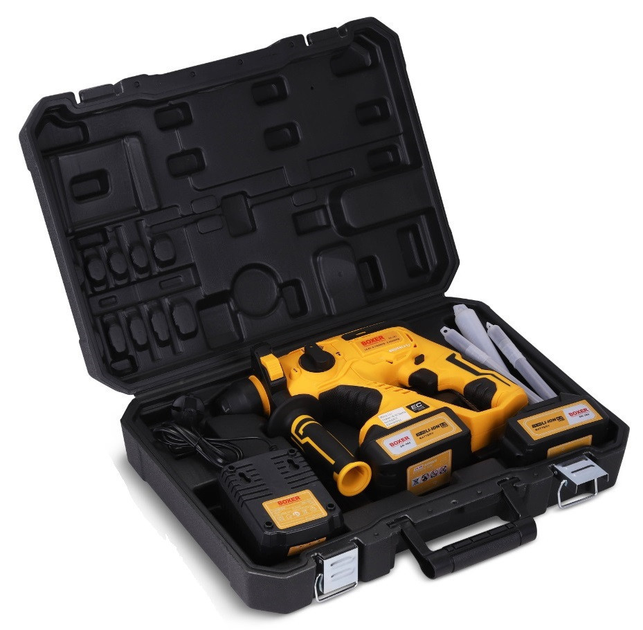 SR-082 Акумуляторний Перфоратор 24V Li-Ion 2x4.0Ah SDS+ 3 Режими, 2.1 Дж, Кейс, Зарядний Пристрій Одеса - фото 4