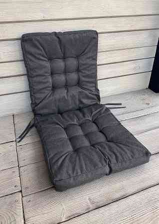 Подушка для стільців (50x120х8 см) подвійна Decorator Мальмо колір темно-сірий 84-132 Київ