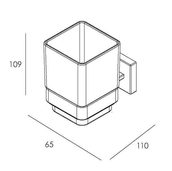 Стакан для зубних щіток IMPRESE BILOVEC хром Київ