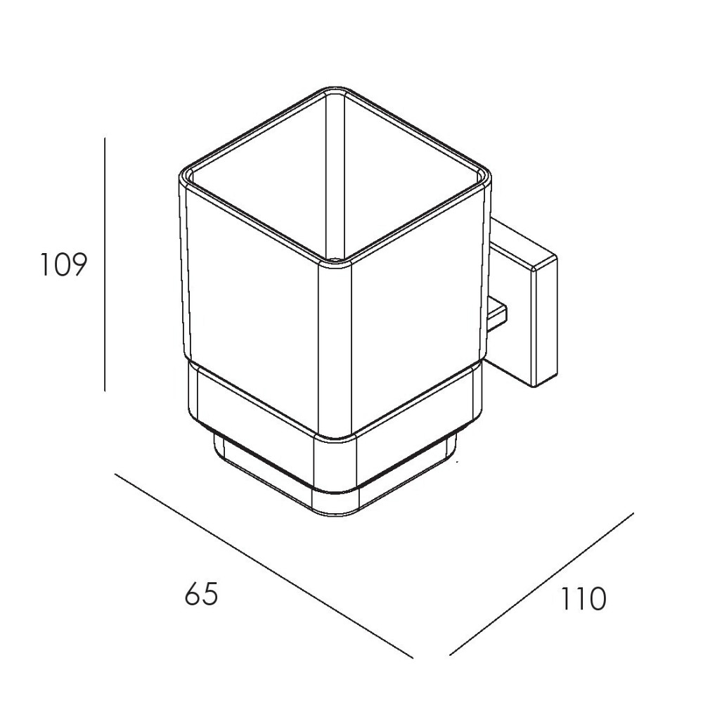 Стакан для зубних щіток IMPRESE BILOVEC хром Київ - фото 2