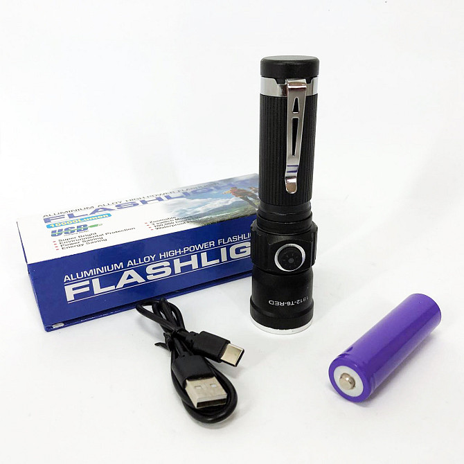 Ліхтар акумуляторний світлодіодний потужний PLD-1812-T6, Ударостійкий водонепроникний ліхтар WD-63 Київ - фото 5