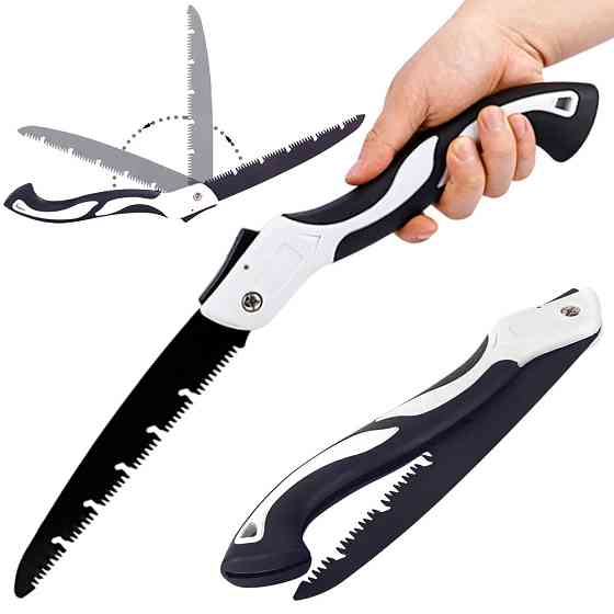 Складная пила садовая с ручкой 53см / Ручная пилка для сада / Туристическая пила по дереву / Ножовка садовая Киев