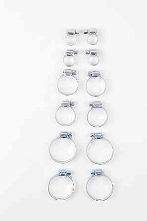 Набор хомутов червячных 12 пр.(8-13х4шт,16-27х4шт,25-38ммх4шт),в блистере P003K Одесса