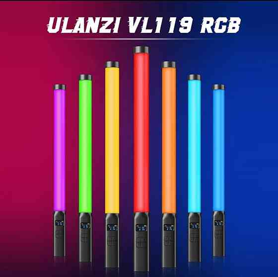 Ulanzi VL119 RGB Кольорова LED-лампа. Відеосвітло. Світлодіодна палиця. Київ