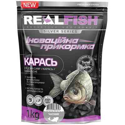 Прикормка Real Fish Silver Series Карась Часник 1kg (809.00.22) Винница