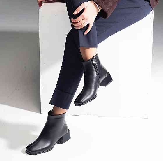 Черевики жіночі No brend 4075 чорні (зима, шкіра натуральна) (6136) Коломия