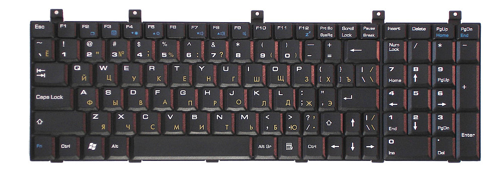 Клавиатура для ноутбука Roverbook Explorer (W700) Black, RU Вінниця - фото 2