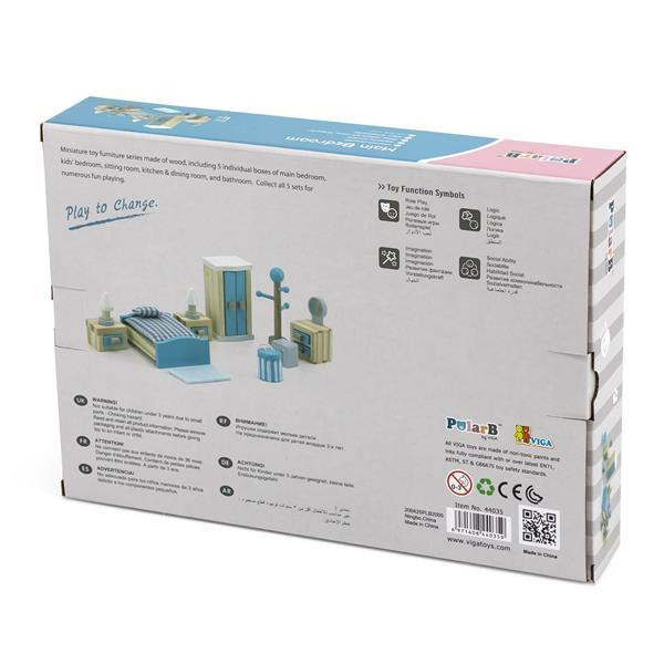 Дерев'яні меблі для ляльок PolarB Спальня (44035) Харків - фото 9