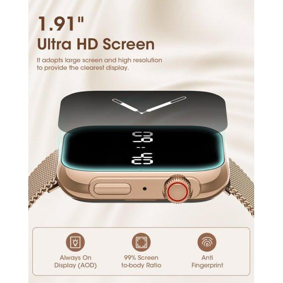Женские умные смарт часы Smart Sensation + 2 ремешка (Gold) Винница - изображение 11