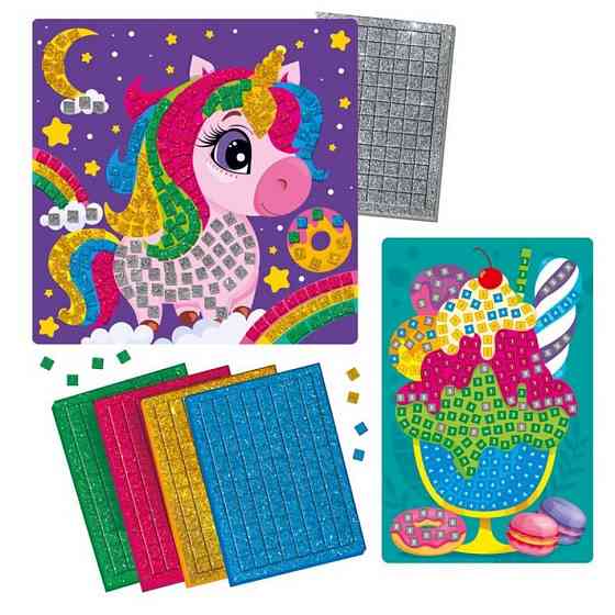 Набір для творчості зі блискучою мозаїкою "Єдиноріг та морозиво" VT4511-12 Вінниця