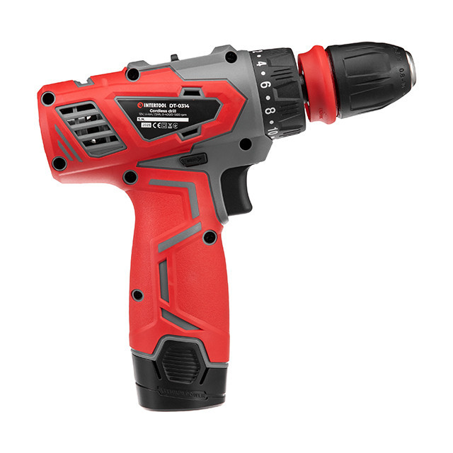 Дриль-шурупокрут акумуляторний, 12 В, Li-Ion, 1,5 Аг, 30 Нм, 0-350/0-1300 об/хв, 0,8-10 мм, знімний патрон INTERTOOL DT-0314 Київ - фото 7