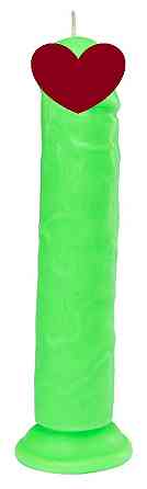 Свічка LOVE FLAME - Dildo Roma Green Fluor, CPS03-GREEN Sex Aura Київ