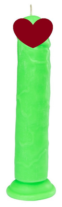 Свічка LOVE FLAME - Dildo Roma Green Fluor, CPS03-GREEN Sex Aura Київ - фото 1