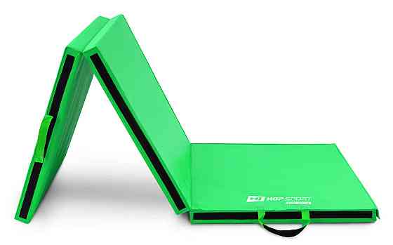 Мат гимнастический Hop-Sport HS-065FM мягкий с липучкой 5см зеленый Киев