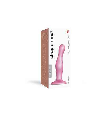 Насадка для страпона Strap-On-Me Dildo Plug Curvy Rose Dragee Metallic M Sex Aura Киев