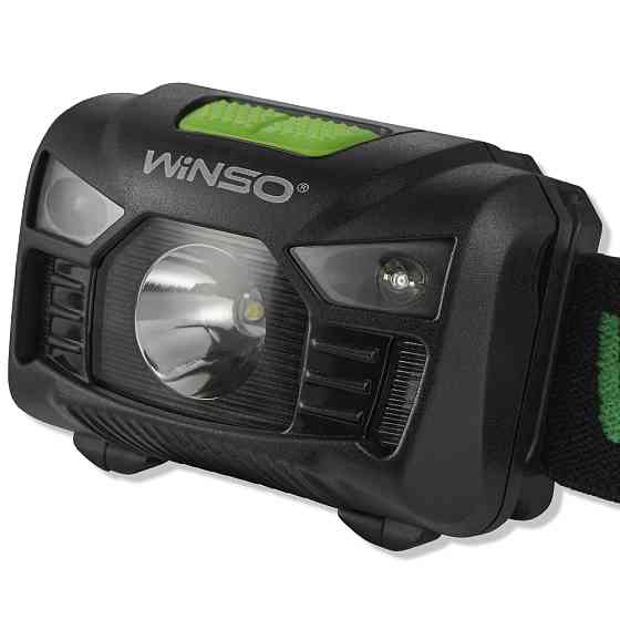 Фонарь налобный Winso 100Lm, 3W LED, 3xAAA, с сенсором белый/красный Львов