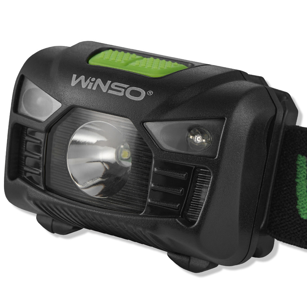Фонарь налобный Winso 100Lm, 3W LED, 3xAAA, с сенсором белый/красный Львов - изображение 3