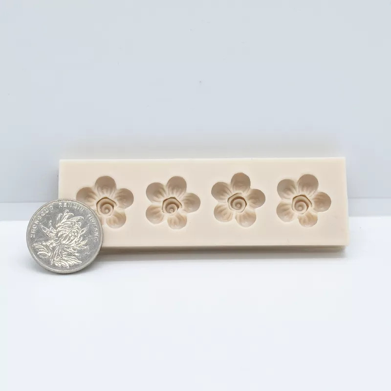 Молд силиконовый Цветочки 95 на 27 мм серый Киев - изображение 5