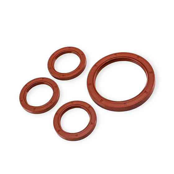 Сальник 2105 силикон (к-кт 4 шт) (1больой+3малый) (70х90х10+40х56х7(3)) FSO коленвала Мукачево