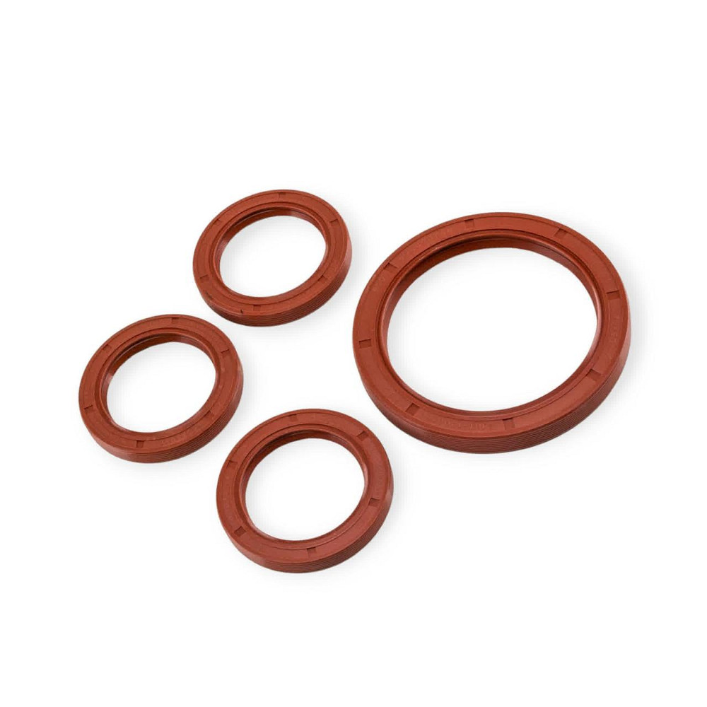 Сальник 2105 силикон (к-кт 4 шт) (1больой+3малый) (70х90х10+40х56х7(3)) FSO коленвала Мукачево - изображение 1