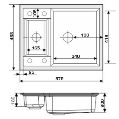 Мийка кухонна GRANADO SAMORA gris (gr0908) Вінниця - фото 8