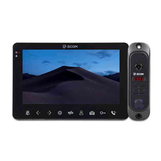 Комплект відеодомофона BCOM BD-780M Black Kit: відеодомофон 7" з детектором руху і відеопанель Київ
