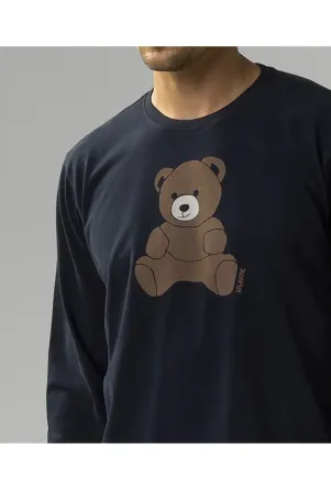 Чоловіча піжама (довгі штани, довгий рукав) 100% Бавовна Atlantic NMP-377 L Київ