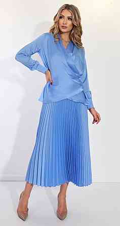 Костюм зі спідницею гофре із шовку (42) Київ