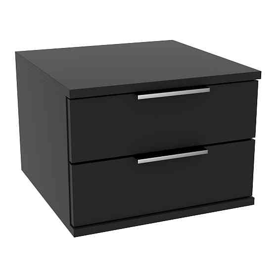 Тумба навесная прикроватная Кристалл, Антрацит, 400/400/290 Львов