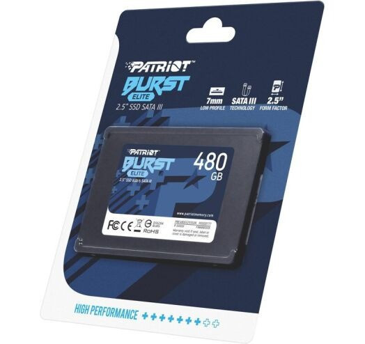 Накопичувач SSD 480GB Patriot Burst Elite 2.5" SATAIII TLC (PBE480GS25SSDR) 2.5" Харків - фото 4