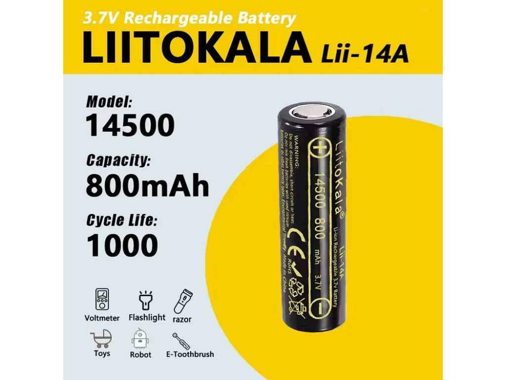Аккумулятор Li-ion 800mAh 1шт Lii-14A ОРИГИНАЛ ТМ LIITOKALA Киев - изображение 1