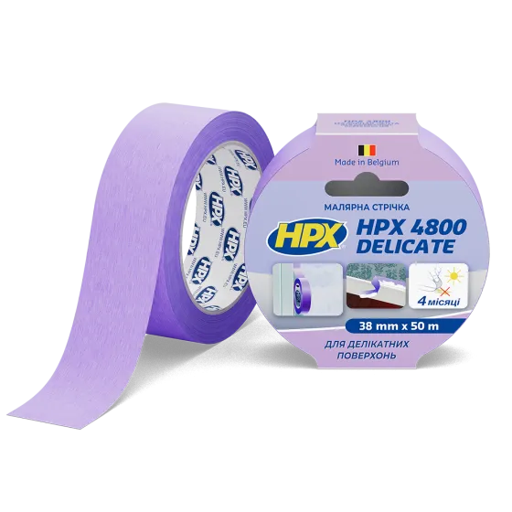 Малярська стрічка (скотч) HPX 4800 36 мм*50 м для делікатних поверхонь та чітких контурів (PW3850) Киев