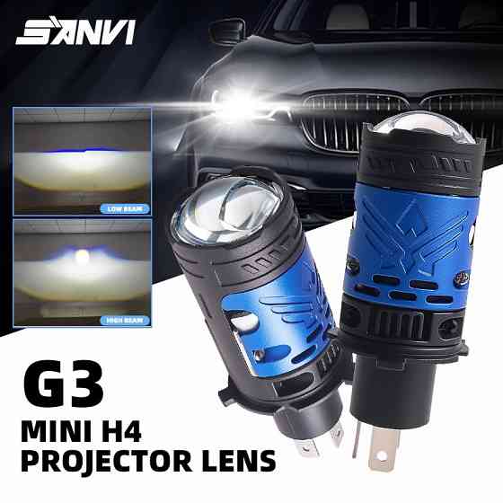 Комплект светодиодных линз Sanvi G3 h4 mini BI-led lens 12V 48/65W LASER Харьков