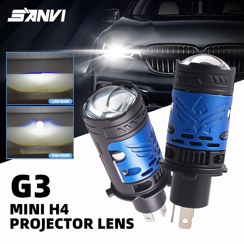 Комплект светодиодных линз Sanvi G3 h4 mini BI-led lens 12V 48/65W LASER Харьков - изображение 5