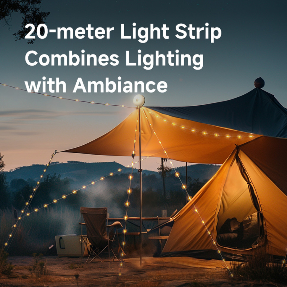 Кемпінговий ліхтар-гірлянда NexTool Milky Way - GW20, біла (20 метрів) Київ - фото 3