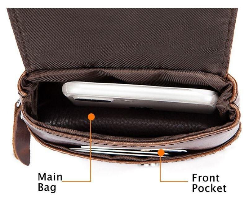 Сумка-клатч на ремень мужская Vintage 14690 Коричневая Киев - изображение 7
