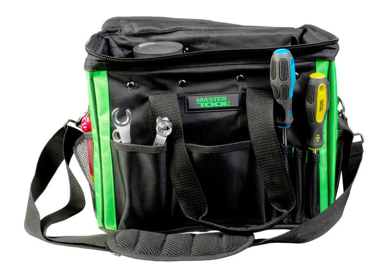 Сумка для инструмента MASTERTOOL 360х270х240 мм 23 кармана усиленное дно съемный ремешок 1680 DEN 79-1935 Ровно - изображение 10