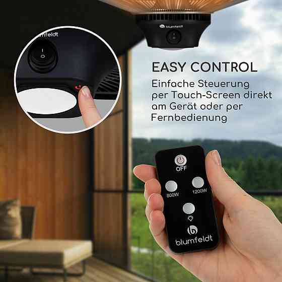 Інфрачервоний нагрівач Heat Hexa 800/1200/2000 Вт галогенний IP34 LED бронза (Німеччина, читати опис) Рівне