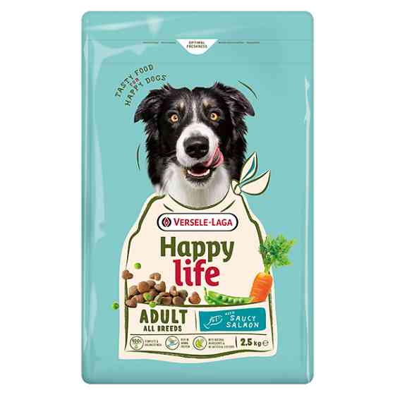 Happy Life Adult with Salmon ХЕППИ ЛАЙФ ЛОСОСЬ сухой премиум корм для собак всех пород Киев
